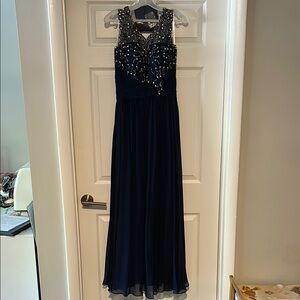 Dancing Queen Navy Blue Embellished Dress